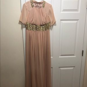 Long Pink and Gold Dress